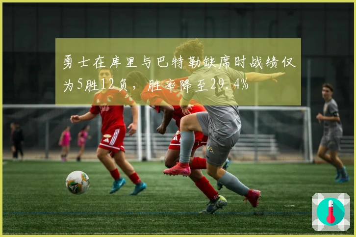 勇士在库里与巴特勒缺席时战绩仅为5胜12负，胜率降至29.4%